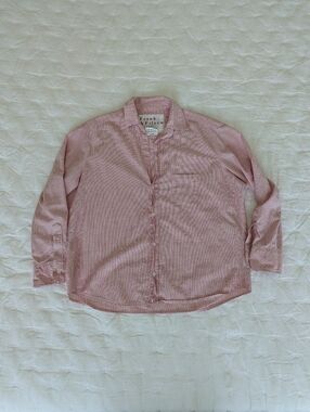Frank & Eileen “Eileen” Pink Stripe Button Down Shirt Size Small